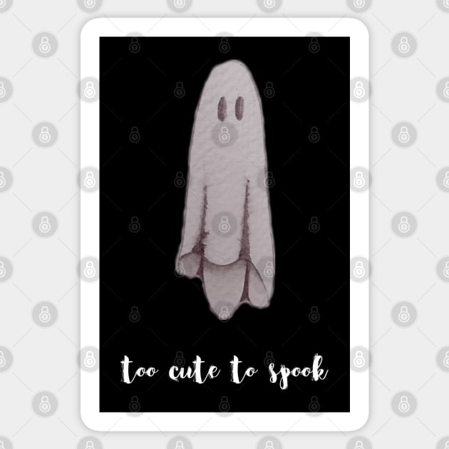 Too cute to spook watercolor ghost Sticker by JewelsNova